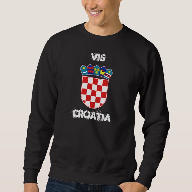 Vis, Kroatien jackande arm Långärmad Tröja (Framsida)
