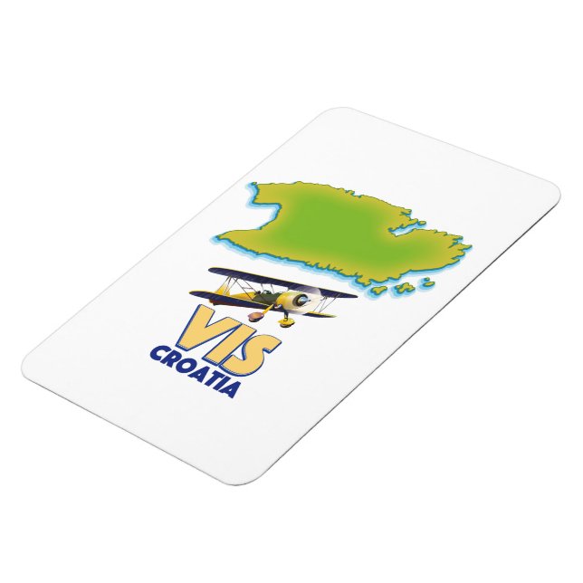 Vis Kroatien karta Magnet (Vänstra Sidan)