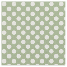 Vis mangrönt med vitPolka pricker tyg
