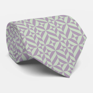Vis mangrönt och geometrisk Deco för plommon kub Slips