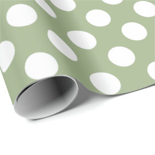 Vis mangrönt- och vitpolka dots presentpapper