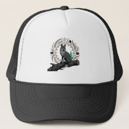 Vis silhouette av räv Natur Talisman Grafisk Konst Keps