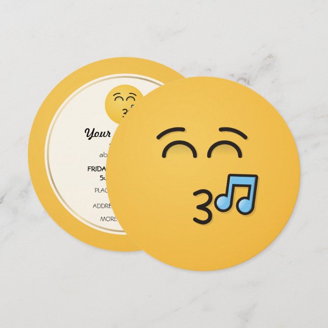 Visa Ansikte med leende Öga Inbjudningar (Fram/baksida)