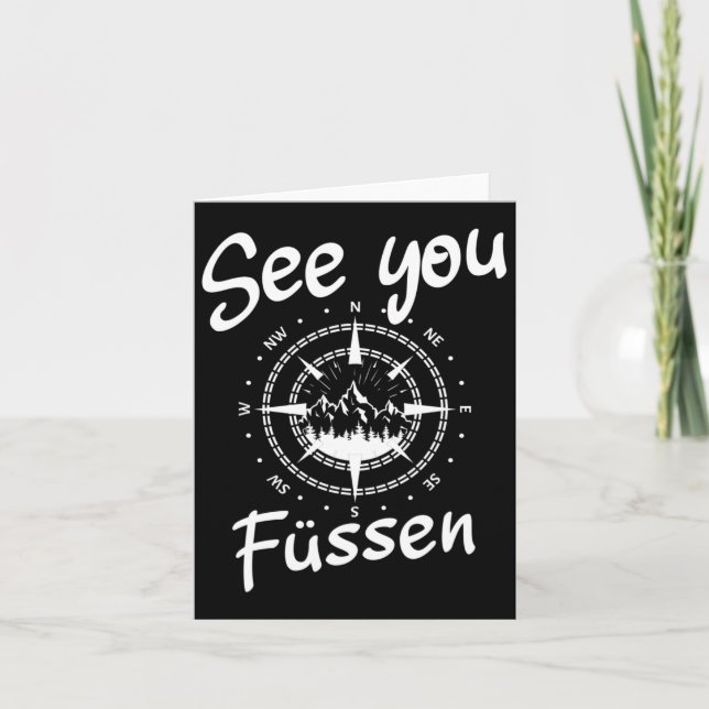 Visa att du Tyskland Füssen Vacation Ski Comp Kort (Framsida)