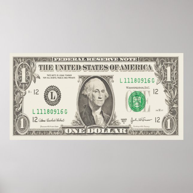 Visa av din färg - amerikanska dollar poster (Framsidan)