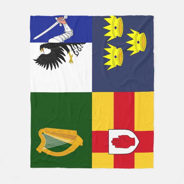 Visa av färgen - Armen Irland Fleecefilt (Framsidan)