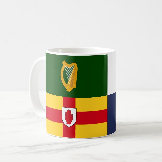 Visa av färgen - Armen Irland Kaffemugg (Framsida vänster)