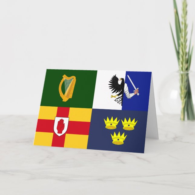 Visa av färgen - Armen Irland Tack Kort (Framsida)