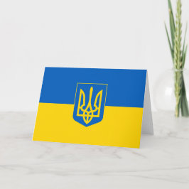 Visa av färgen - Ukraina Tack Kort