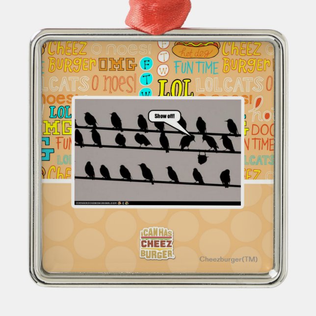 Visa av! julgransprydnad metall (Framsidan)