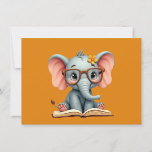 Visa baby elefant tack kort