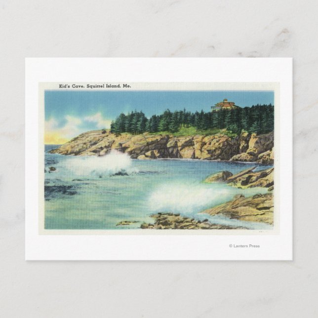 Visa Barn Cave på ön Squirrel Vykort (Framsida)