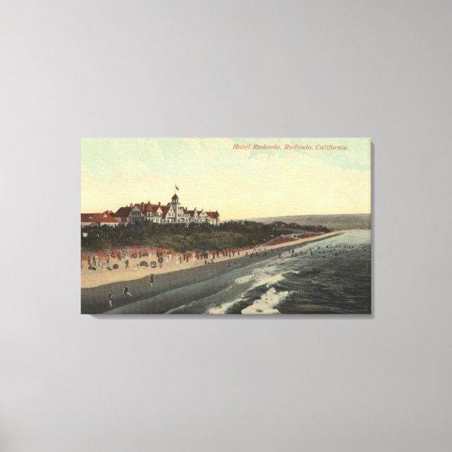 Visa Beach & Hotel Redondo Canvastryck (Framsida)