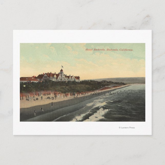 Visa Beach & Hotel Redondo Vykort (Framsida)