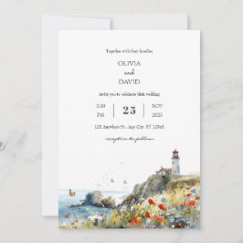 Visa Beach Wedding Inbjudningar