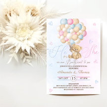 Visa blått Gender för nalle Rosa
