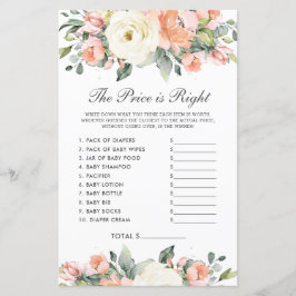 Visa Blommigten Peach Ivory Prisa är Högernas spel