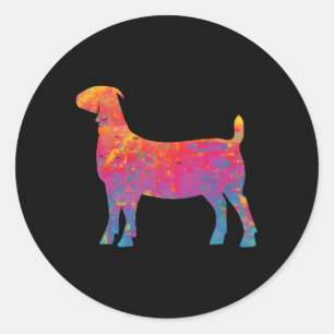 Visa Boer Goat Runt Klistermärke