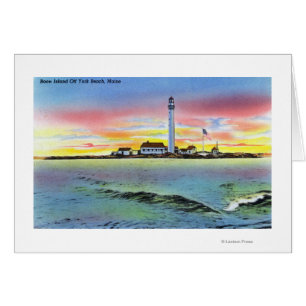 Visa Boon Island och fyr från York Hälsningskort