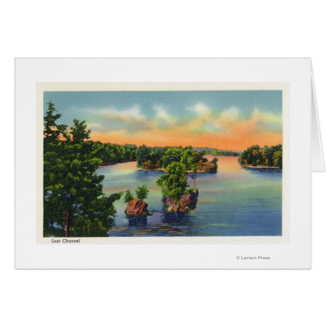 Visa Borttappad-kanal Hälsningskort (Framsidan Horizontal)