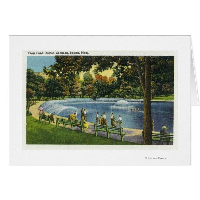 Visa Boston Common Frog Pond Hälsningskort (Framsidan Horizontal)