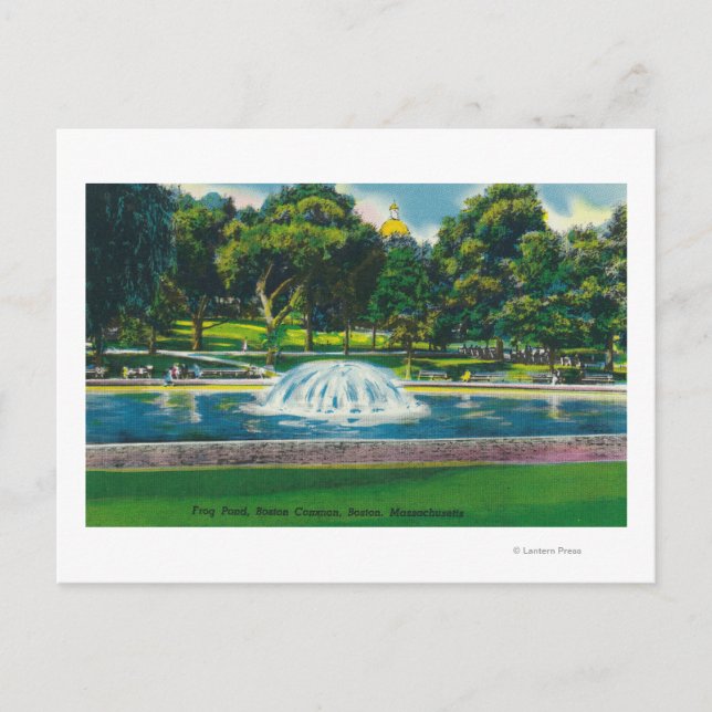 Visa Boston Common Frog Pond Vykort (Framsida)