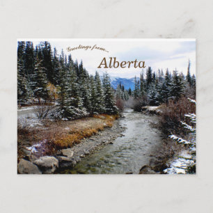Visa Bow River Alberta Kanada Vykort
