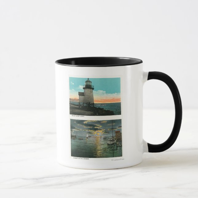 Visa brant Point-fyr Mugg (Höger)
