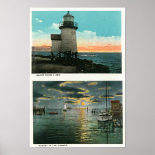 Visa brant Point-fyr Poster