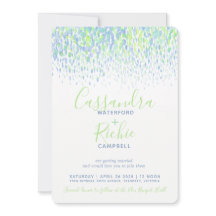 Visa bröllop på kaskad blå grönt