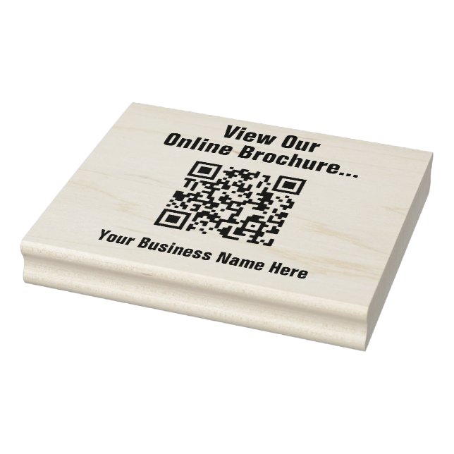 Visa broschyr om Online via QR-koden Rubber Frimär Stämpel (Stämpel)