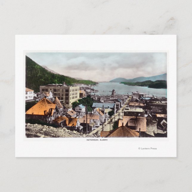 Visa bukten från CityKetchikan, AK Vykort (Framsida)