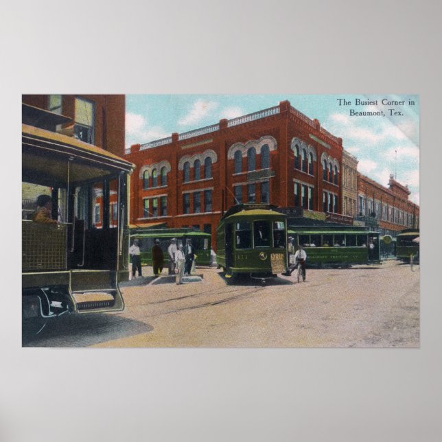 Visa Busiest CornerBeaumont, TX Poster (Framsidan)