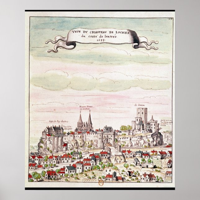 Visa Chateau de Loches, 1699 Poster (Framsidan)