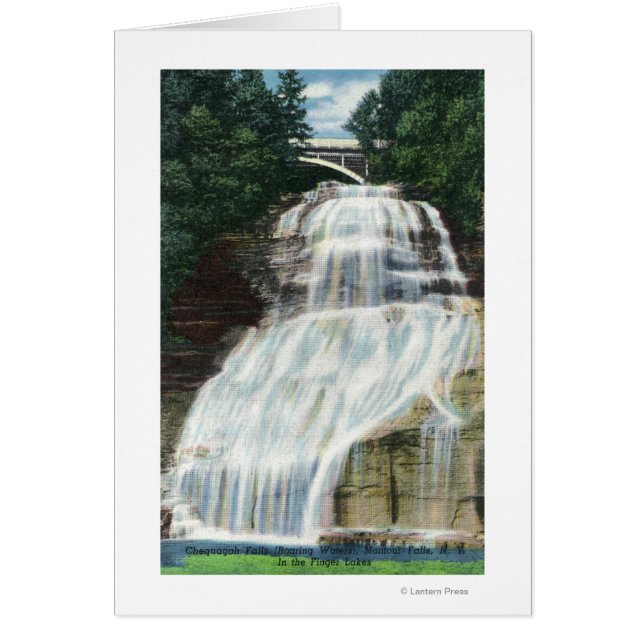 Visa Chequagah Falls Hälsningskort (Framsidan)