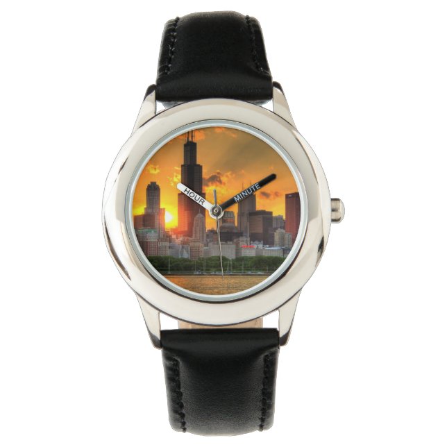 Visa Chicagoskyline från Adler Armbandsur (Framsida)