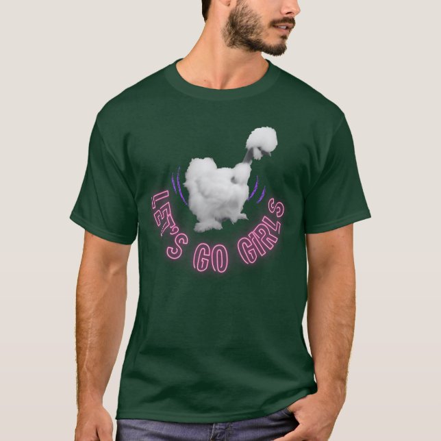 Visa ChickenletS Gå Kycklingpojke T Shirt (Framsida)