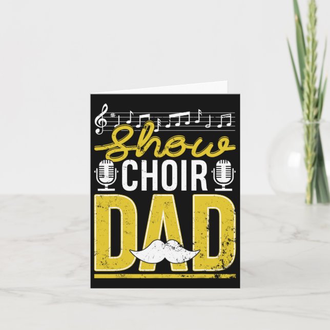 Visa Choir Pappa Fars dag Far Musical Theater Kort (Framsida)