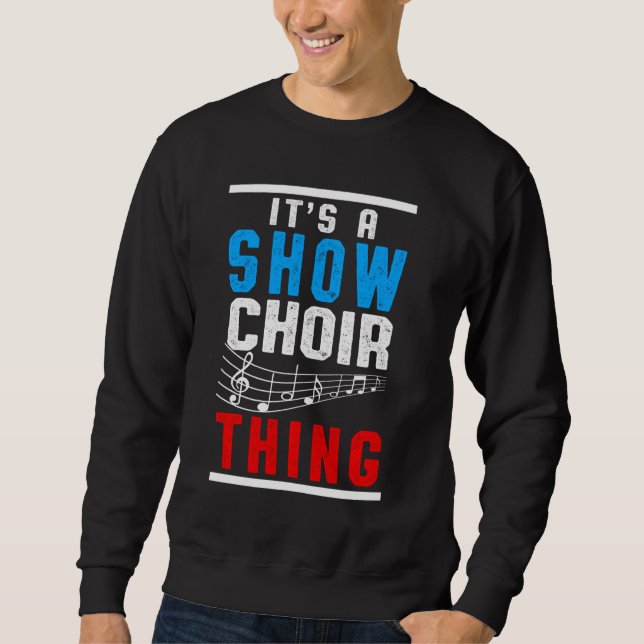 Visa Choir Sak Musik noter Singer Orchestra Co Lång Ärmad Tröja (Framsida)