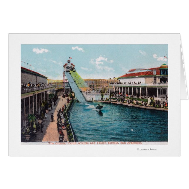 Visa Chutes vid 10:e Ave och Fulton St Hälsningskort (Framsidan Horizontal)