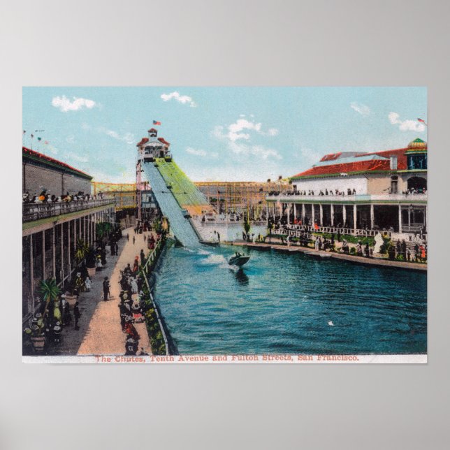 Visa Chutes vid 10:e Ave och Fulton St Poster (Framsidan)