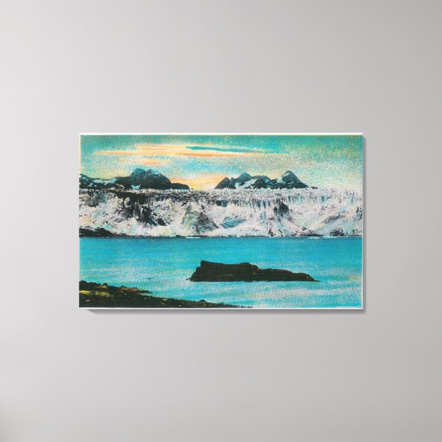 Visa Columbia Glacier, Alaska Canvastryck (Framsida)