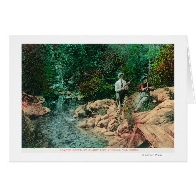 Visa Coyote Bäck vid Gilroy Hett Vår Hälsningskort (Framsidan Horizontal)
