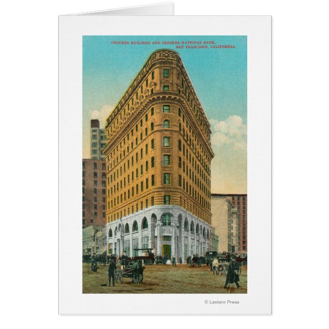 Visa Crocker Bldg och Crocker Nat'l Hälsningskort (Framsidan)