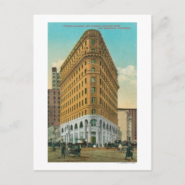 Visa Crocker Bldg och Crocker Nat'l Vykort (Framsida)