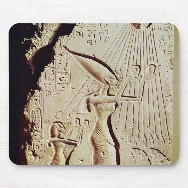 Visa den Amenophis droppen, Nefertiti och dottern Musmatta (Framsidan)