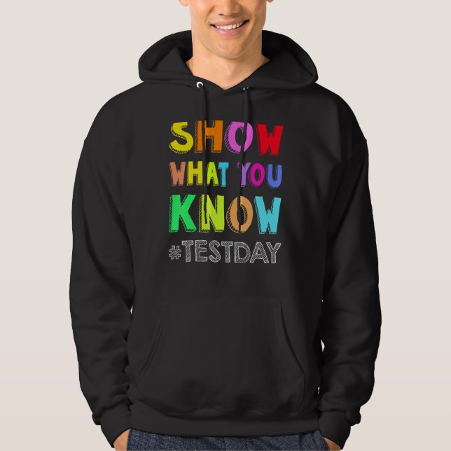 Visa det som du känner till Studenter Teach för te Hoodie (Framsida)