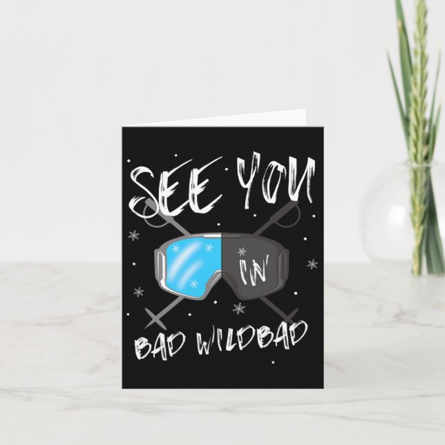 Visa dig i Bad Wildbad Tyskland Vacation Ski Goggl Kort (Framsida)