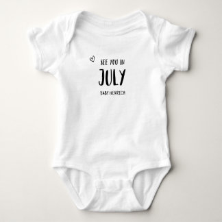 Visa dig i juli Gravid Förfallodatum Baby Bodykost T Shirt