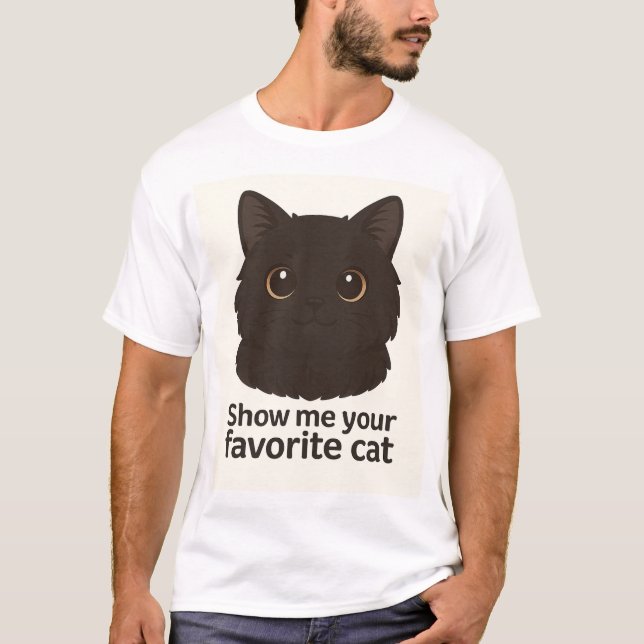 Visa din favoritkatt - Tvättlapp - design T Shirt (Framsida)